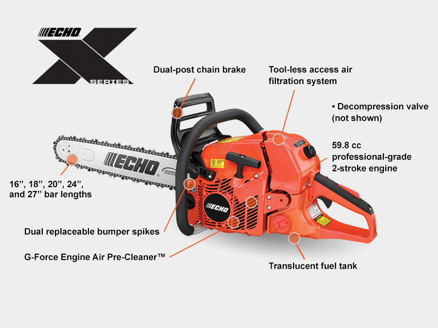 Echo X Series CS-620PW 59.8 CC Chainsaw With 27